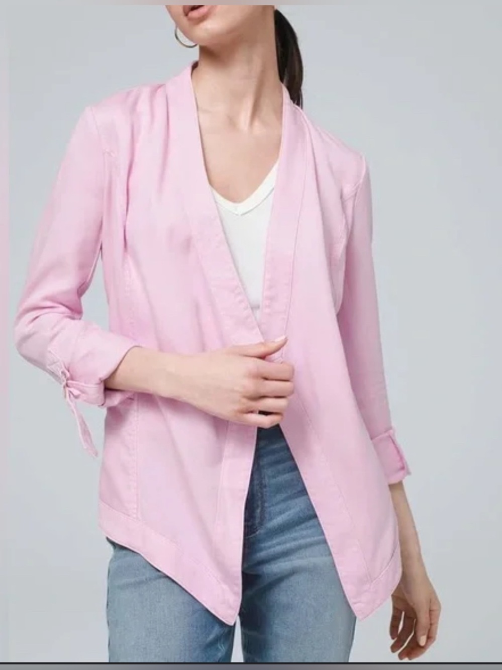 WHBM Pink Open Jacket Lyocell M